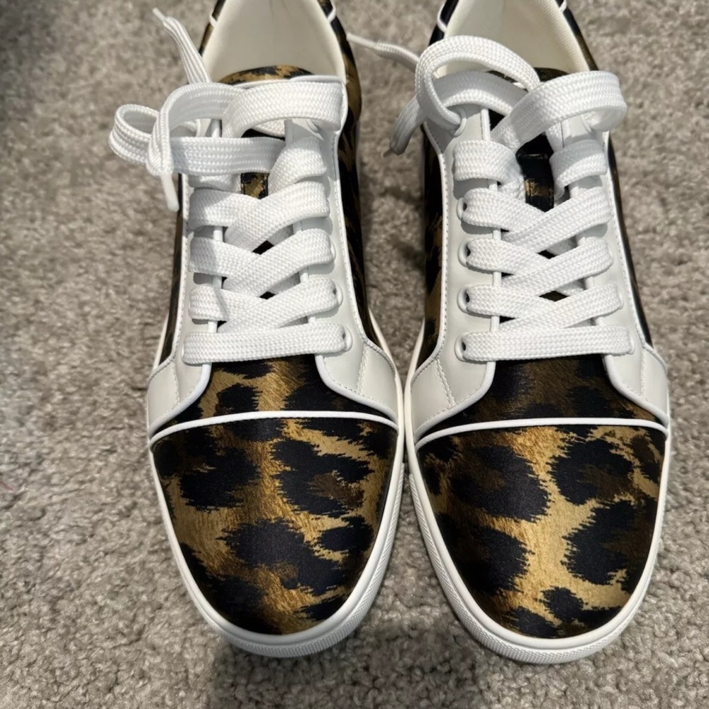 Authentic Christian Louboutin Black and Gold Sneakers